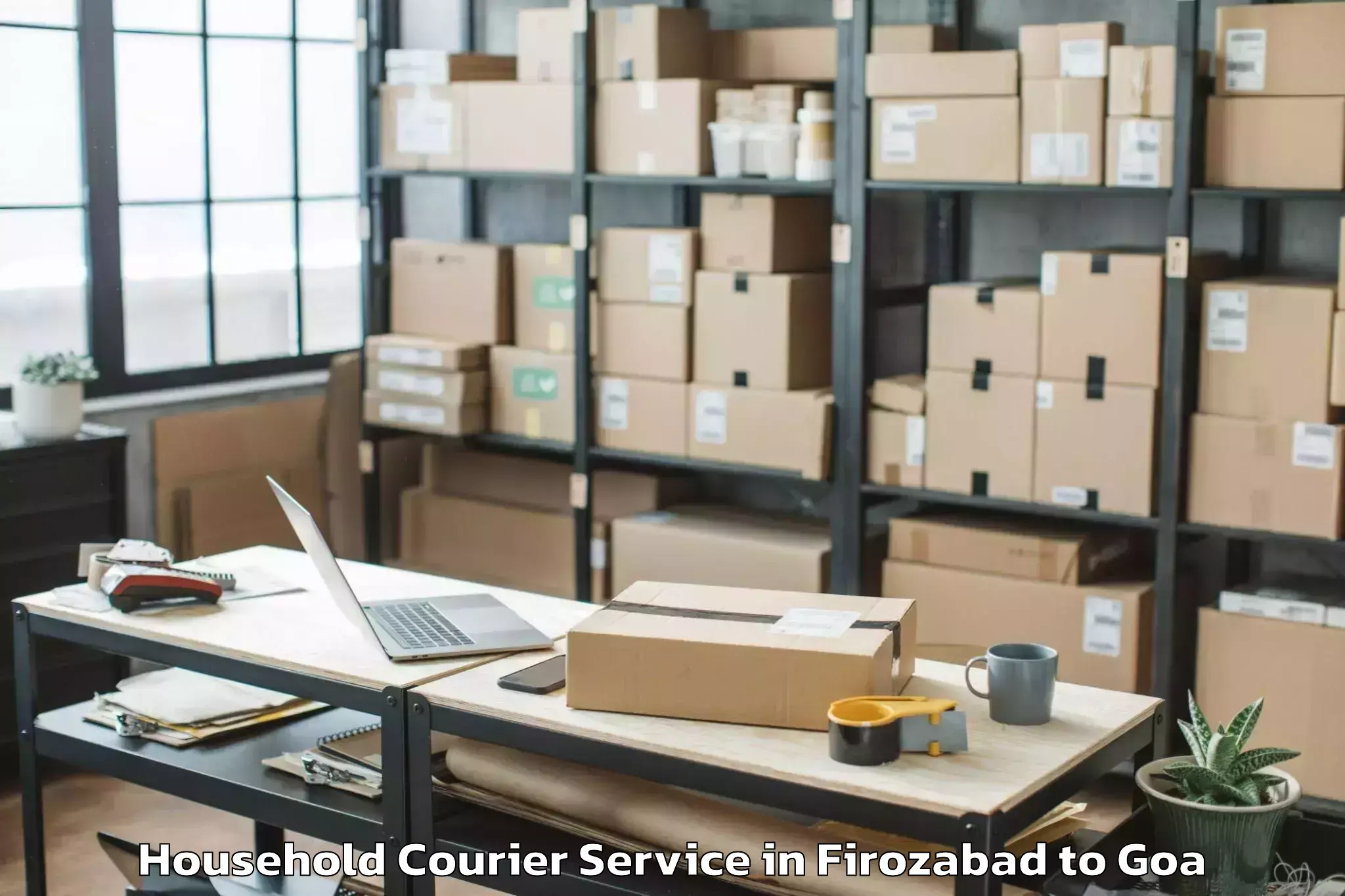 Easy Firozabad to Taleigao Household Courier Booking